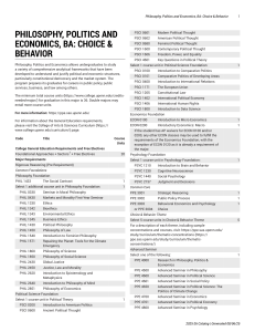 PPE Choice & Behavior BA Curriculum 2025