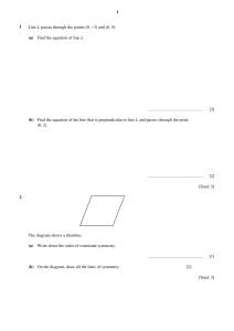 Mathematics Exam on Geometry and Algebra