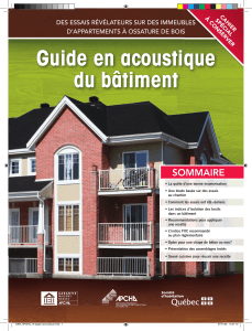 Guide acoustique pour b&acirc;timents &agrave; ossature de bois