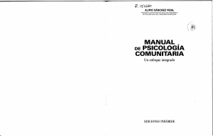 Manual de Psicolog&iacute;a Comunitaria