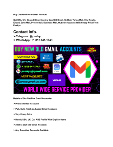 Buy Old Gmail Accounts the Ultimate Guide to Aged Google