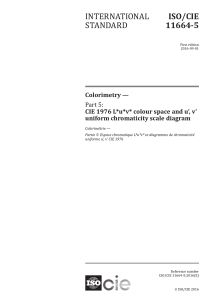 ISO/CIE 11664-5:2016 CIE L*u*v* Colour Space
