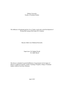 Audiovisual Aids & Grading in EFL Writing