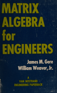 Matrix Algebra for Engineers Textbook