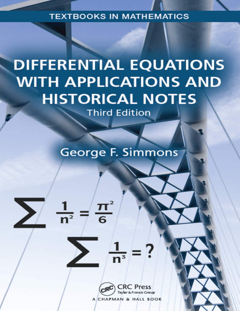 Differential Equations Textbook Simmons