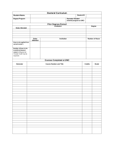 UNO Doctoral Curriculum Planning Form