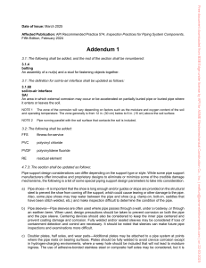 API RP 574 Addendum: Piping Inspection