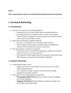 Social Media Marketing Guide: Facebook & LinkedIn