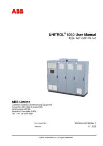 ABB UNITROL 6080 User Manual
