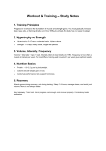 Workout & Training Study Notes Guide