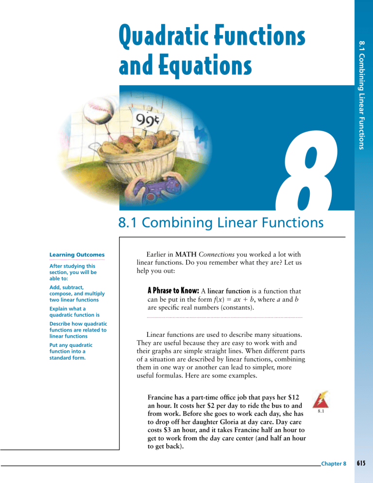 Combining Linear and Quadratic Functions