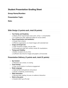Student Presentation Grading Rubric
