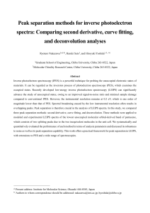 Peak Separation Methods for Spectroscopy