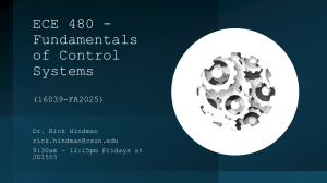 ECE 480: Intro to Control Systems