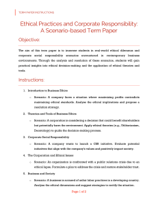 Business Ethics Term Paper Guide