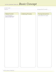 Nursing Active Learning Template: Basic Concept