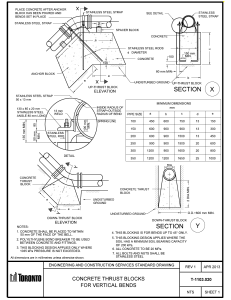 Standard Drawing: Concrete Thrust Blocks for Vertical Bends