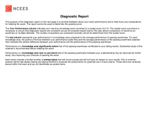 PE Civil Transportation Exam Diagnostic Report