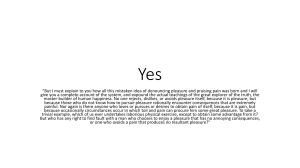 On Pleasure and Pain: A Philosophical Excerpt