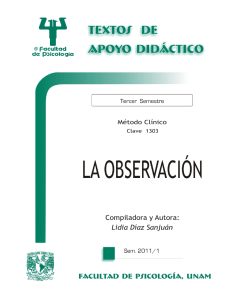 La Observaci&oacute;n M&eacute;todo Cl&iacute;nico UNAM