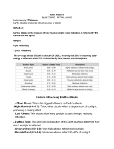 Earth's Albedo and Climate: An Educational Overview