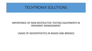 NDT & Geosynthetics in Pavement Management