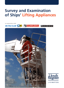Ships' Lifting Appliance Survey Guide