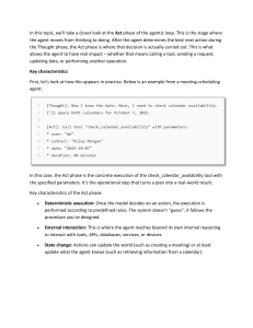 Understanding the Act Phase in Agentic AI