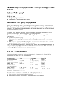 Engineering Optimization: Valve Spring Design