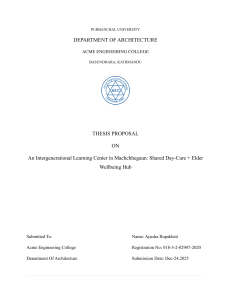 Intergenerational Learning Center Thesis Proposal