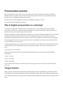 English Pronunciation Practice Guide