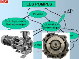 Cours sur les Pompes Hydrauliques et Volum&eacute;triques