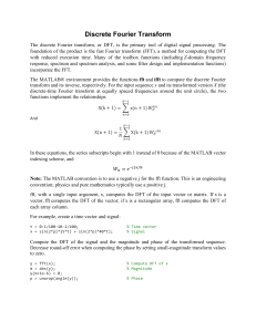 MATLAB Guide to DFT and FFT