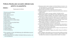 Polityka fiskalna i budżet państwa - zadania