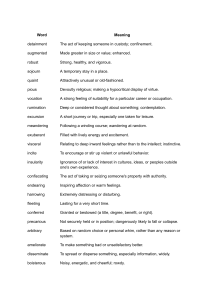 Advanced English Vocabulary List with Meanings