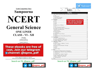 General Science One Liner Question Bank for SSC & RRB Exams