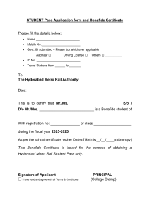 Hyderabad Metro Student Pass Form