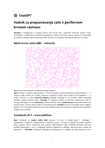 Vodnik za prepoznavanje krvnih celic