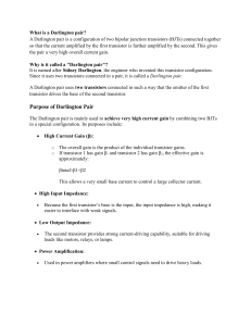 Darlington Pair & Current Mirror Circuits