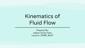 Kinematics of Fluid Flow: Lagrangian & Eulerian Methods