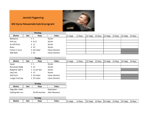 Hyrox Tr&aelig;ningsplan