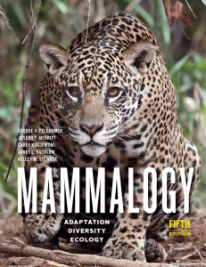 Mammalogy Textbook | Adaptation, Diversity & Ecology