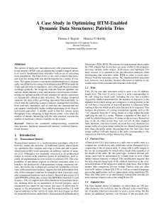 Optimizing HTM-Enabled Patricia Tries