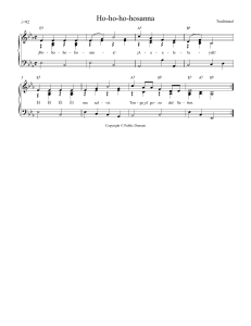 Ho-ho-ho-hosanna Sheet Music (Public Domain)