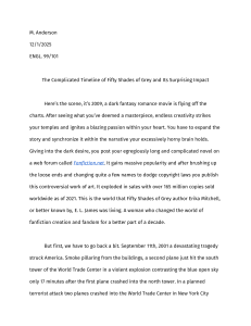 Fifty Shades of Grey: Fanfiction to Cultural Phenomenon