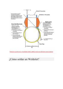 Gu&iacute;a para soldar un Weldolet