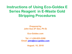 Eco-Goldex E-Waste Gold Stripping Guide