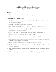 Linear Algebra Practice Problems MT1004
