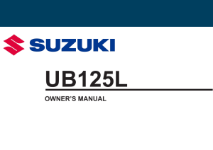 Suzuki UB125L Scooter Owner's Manual