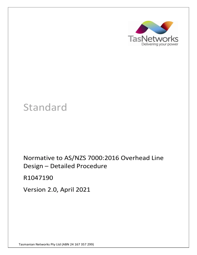 AS/NZS 7000 Overhead Line Design Guide